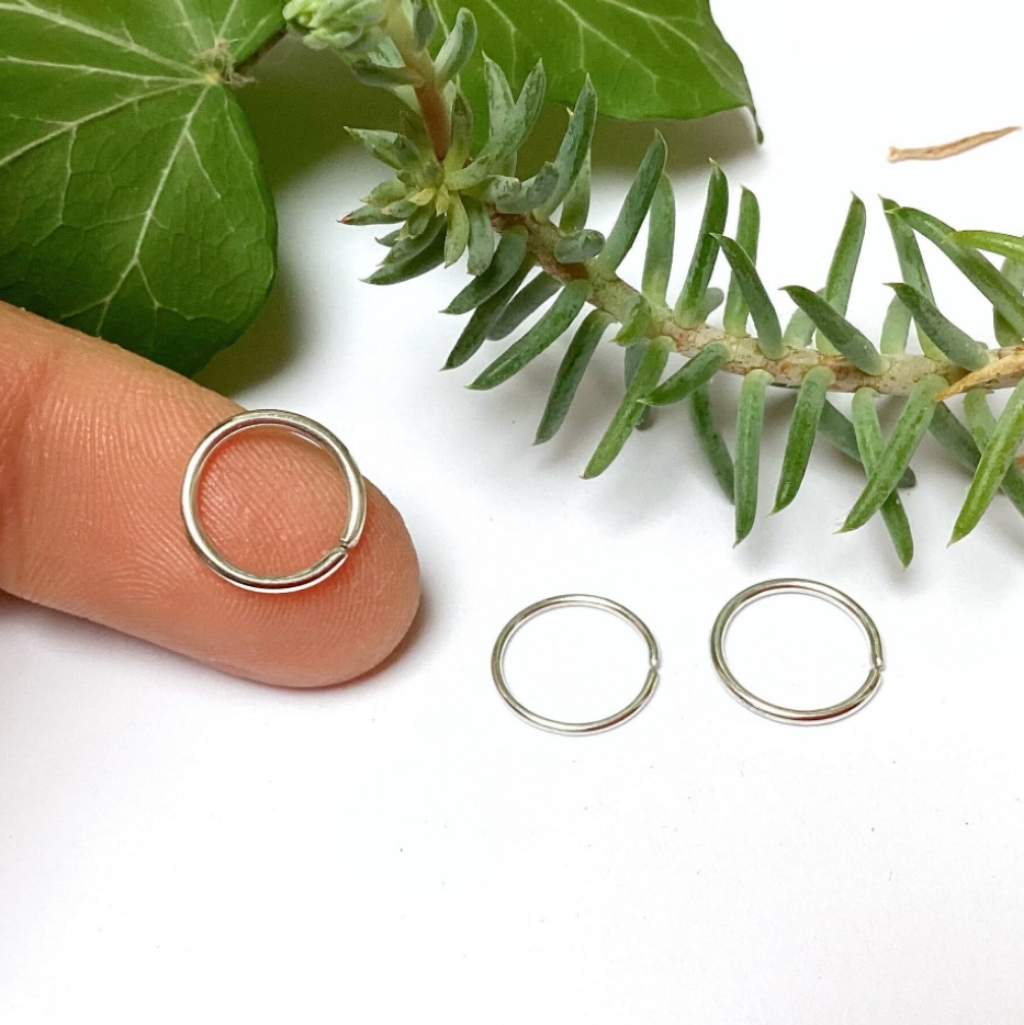 3 Nose Ring Hoops 8$